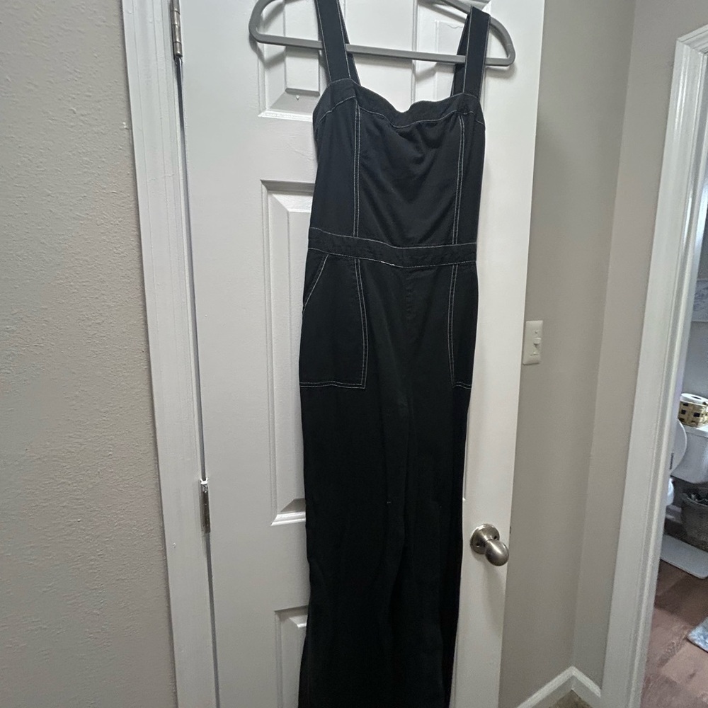 Hollister Black Jump Suit with White Accents